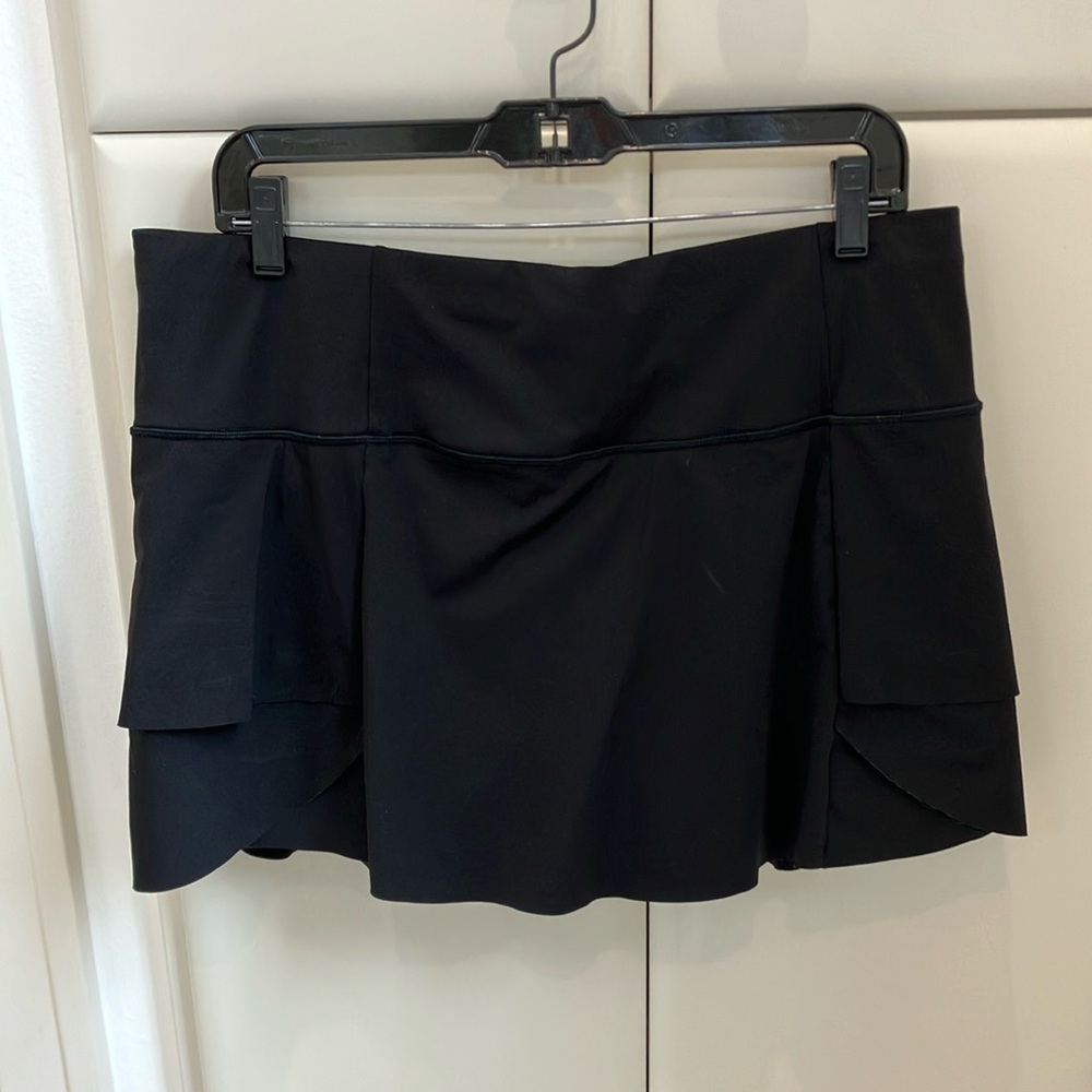 Athleta Black Mini Skort with Side Flaps